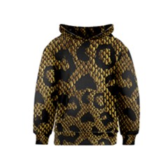 Metallic Snake Skin Pattern Kids  Pullover Hoodie by BangZart