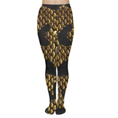 Metallic Snake Skin Pattern Tights