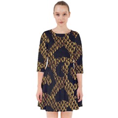 Metallic Snake Skin Pattern Smock Dress by BangZart