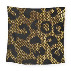 Metallic Snake Skin Pattern Square Tapestry (large)