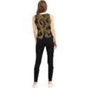 Metallic Snake Skin Pattern V-Neck Cropped Tank Top View2