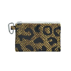 Metallic Snake Skin Pattern Canvas Cosmetic Bag (small) by BangZart