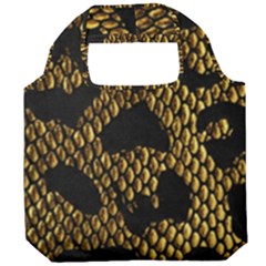 Metallic Snake Skin Pattern Foldable Grocery Recycle Bag by BangZart