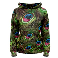 Peacock Feathers Color Plumage Women s Pullover Hoodie