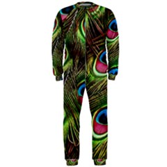 Peacock Feathers Color Plumage Onepiece Jumpsuit (men)