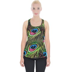 Peacock Feathers Color Plumage Piece Up Tank Top by Celenk