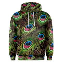 Peacock Feathers Color Plumage Men s Overhead Hoodie