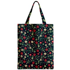 Flowering Branches Seamless Pattern Zipper Classic Tote Bag by Zezheshop