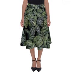 Leaves Foliage Botany Plant Perfect Length Midi Skirt by Ravend