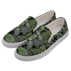 Leaves Foliage Botany Plant Men s Canvas Slip Ons by Ravend