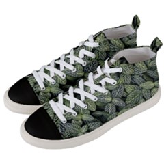 Leaves Foliage Botany Plant Men s Mid-top Canvas Sneakers by Ravend