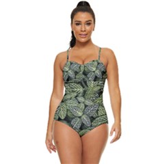 Leaves Foliage Botany Plant Retro Full Coverage Swimsuit by Ravend