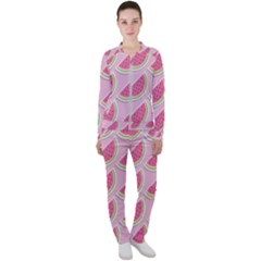 Pink Melon Wayermelon Pattern Food Fruit Melon Casual Jacket And Pants Set by Ravend