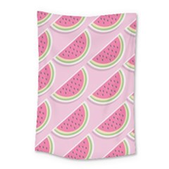 Pink Melon Wayermelon Pattern Food Fruit Melon Small Tapestry by Ravend