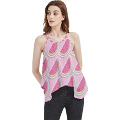 Pink Melon Wayermelon Pattern Food Fruit Melon Flowy Camisole Tank Top by Ravend