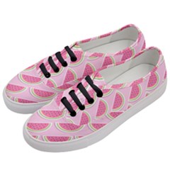 Pink Melon Wayermelon Pattern Food Fruit Melon Women s Classic Low Top Sneakers by Ravend