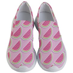 Pink Melon Wayermelon Pattern Food Fruit Melon Women s Lightweight Slip Ons by Ravend