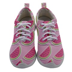 Pink Melon Wayermelon Pattern Food Fruit Melon Athletic Shoes by Ravend