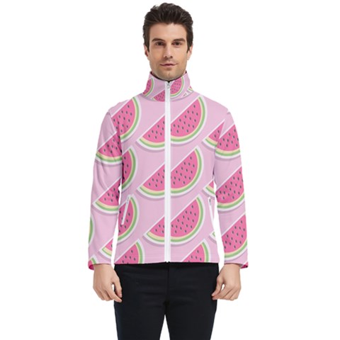 Pink Melon Wayermelon Pattern Food Fruit Melon Men s Bomber Jacket by Ravend