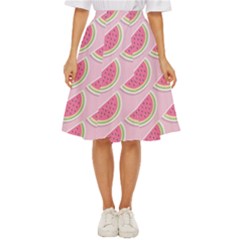 Pink Melon Wayermelon Pattern Food Fruit Melon Classic Short Skirt by Ravend