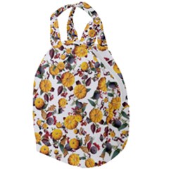 Pumpkin Fruit Flower Pattern Travel Backpacks by Ravend