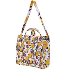 Pumpkin Fruit Flower Pattern Square Shoulder Tote Bag