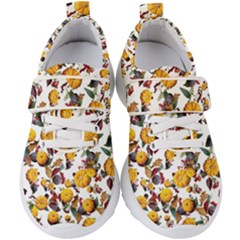 Pumpkin Fruit Flower Pattern Kids  Velcro Strap Shoes by Ravend