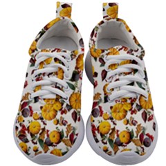 Pumpkin Fruit Flower Pattern Kids Athletic Shoes by Ravend