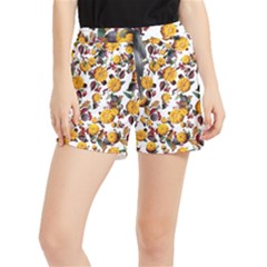 Pumpkin Fruit Flower Pattern Women s Runner Shorts by Ravend