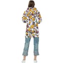 Pumpkin Fruit Flower Pattern Women s Long Oversized Pullover Hoodie View2