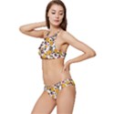 Pumpkin Fruit Flower Pattern Banded Triangle Bikini Set View2