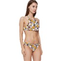 Pumpkin Fruit Flower Pattern Banded Triangle Bikini Set View3