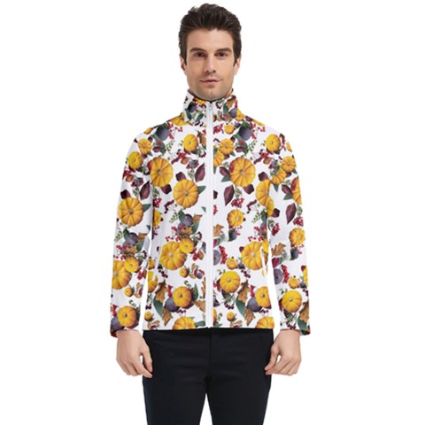 Pumpkin Fruit Flower Pattern Men s Bomber Jacket by Ravend