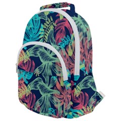 Sheets Tropical Picture Plant Pattern Rounded Multi Pocket Backpack by Ravend