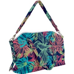 Sheets Tropical Picture Plant Pattern Canvas Crossbody Bag by Ravend