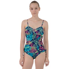 Sheets Tropical Picture Plant Pattern Sweetheart Tankini Set by Ravend