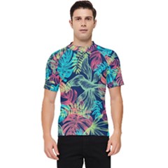 Sheets Tropical Picture Plant Pattern Men s Short Sleeve Rash Guard by Ravend