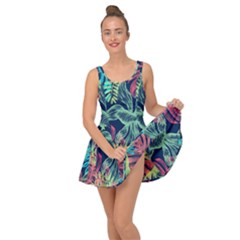 Sheets Tropical Picture Plant Pattern Inside Out Casual Dress by Ravend