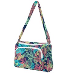 Sheets Tropical Picture Plant Pattern Front Pocket Crossbody Bag by Ravend