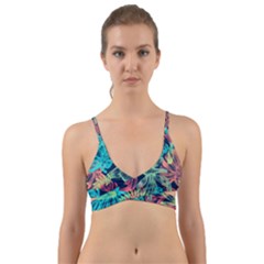 Sheets Tropical Picture Plant Pattern Wrap Around Bikini Top by Ravend