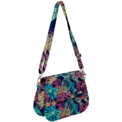 Sheets Tropical Picture Plant Pattern Saddle Handbag by Ravend