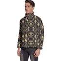 Vintage Batik Art Architecture Pattern Men s Puffer Bubble Jacket Coat View2