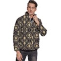 Vintage Batik Art Architecture Pattern Men s Puffer Bubble Jacket Coat View3