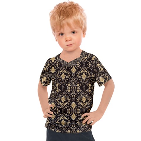 Vintage Batik Art Architecture Pattern Kids  Sports Tee by Ravend