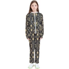 Vintage Batik Art Architecture Pattern Kids  Tracksuit by Ravend