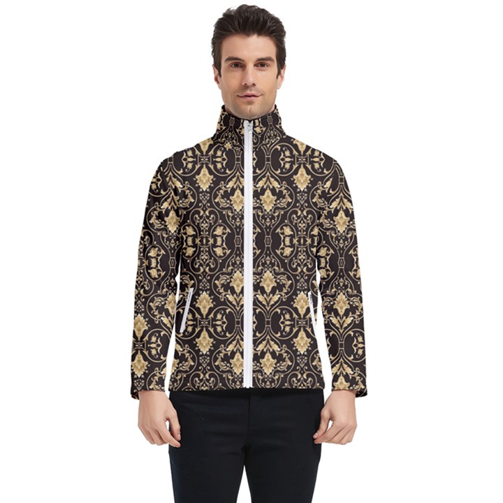 Vintage Batik Art Architecture Pattern Men s Bomber Jacket