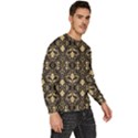 Vintage Batik Art Architecture Pattern Men s Fleece Sweatshirt View3