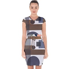 Background Wallpaper Abstract Capsleeve Drawstring Dress  by Ravend