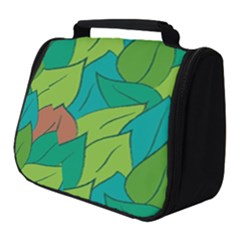 Leaves Pattern Autumn Background Full Print Travel Pouch (small) by Ravend