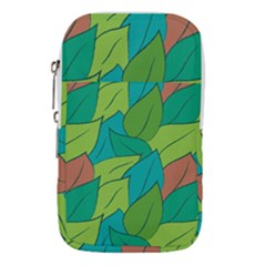 Leaves Pattern Autumn Background Waist Pouch (small) by Ravend